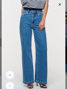 ABrand organic cotton High-Rise Wide Leg Jeans - Women